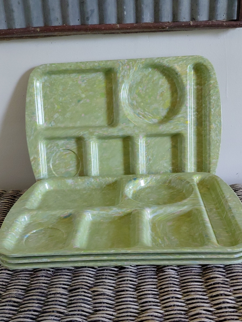 Vintage Prolon Melamine Compartment Tray Set {4}